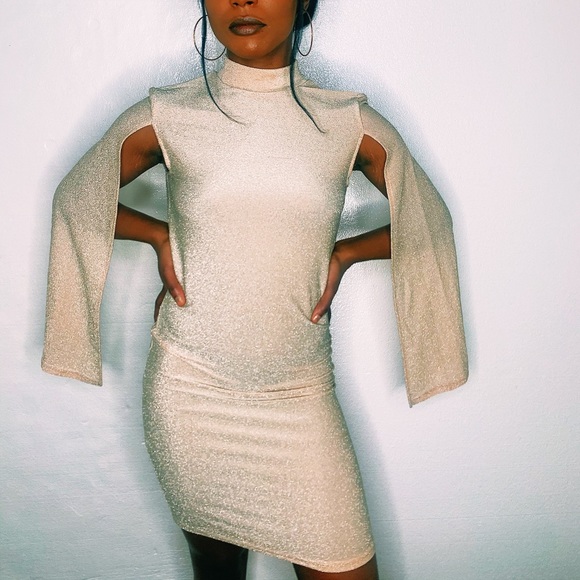 Sparkle Split-Sleeve Dress - Picture 2 of 5